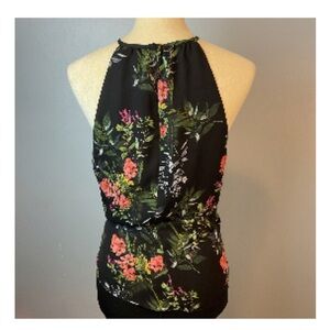Parker Multicolor Floral Wrap Tank Blouse - Size L - Dry Clean Only